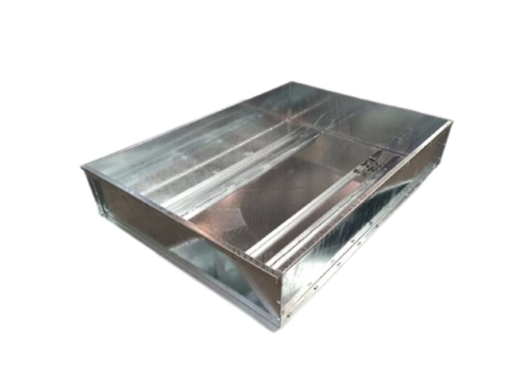 Galvanised steel rectangular ventilation duct section