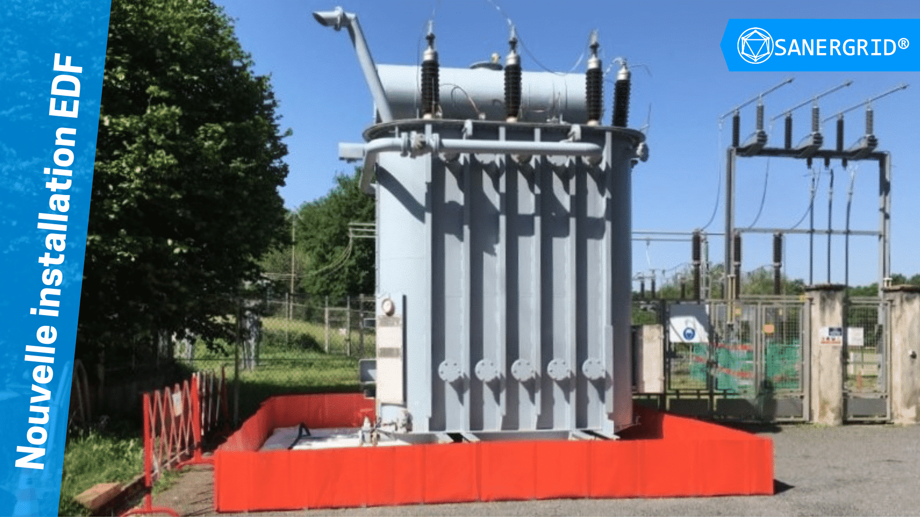 Installation of a SANERGRID retention tank on an EDF site