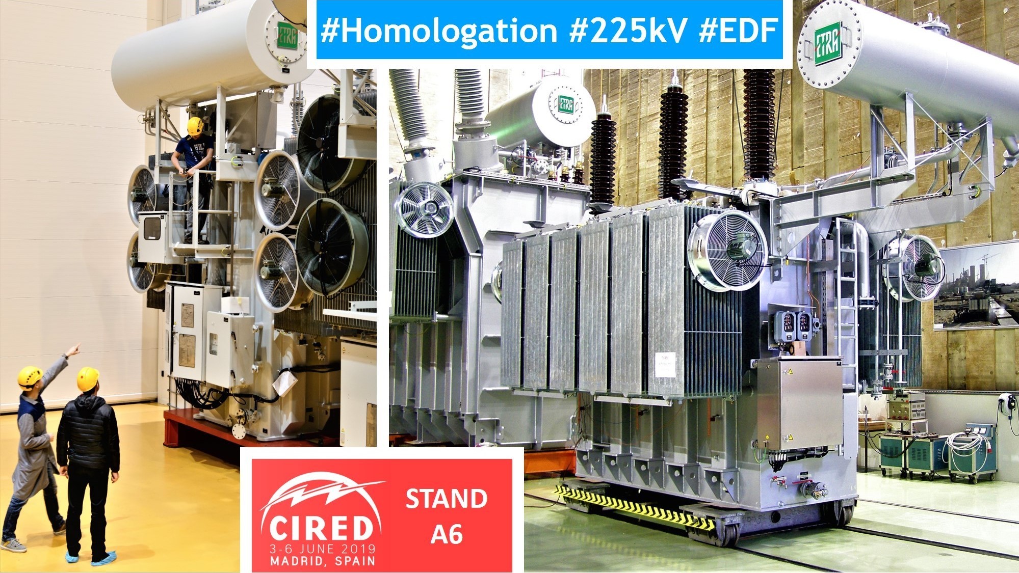 SANERGRID y KOLEKTOR ETRA homologación 225 kV en EDF transformadores de potencia
