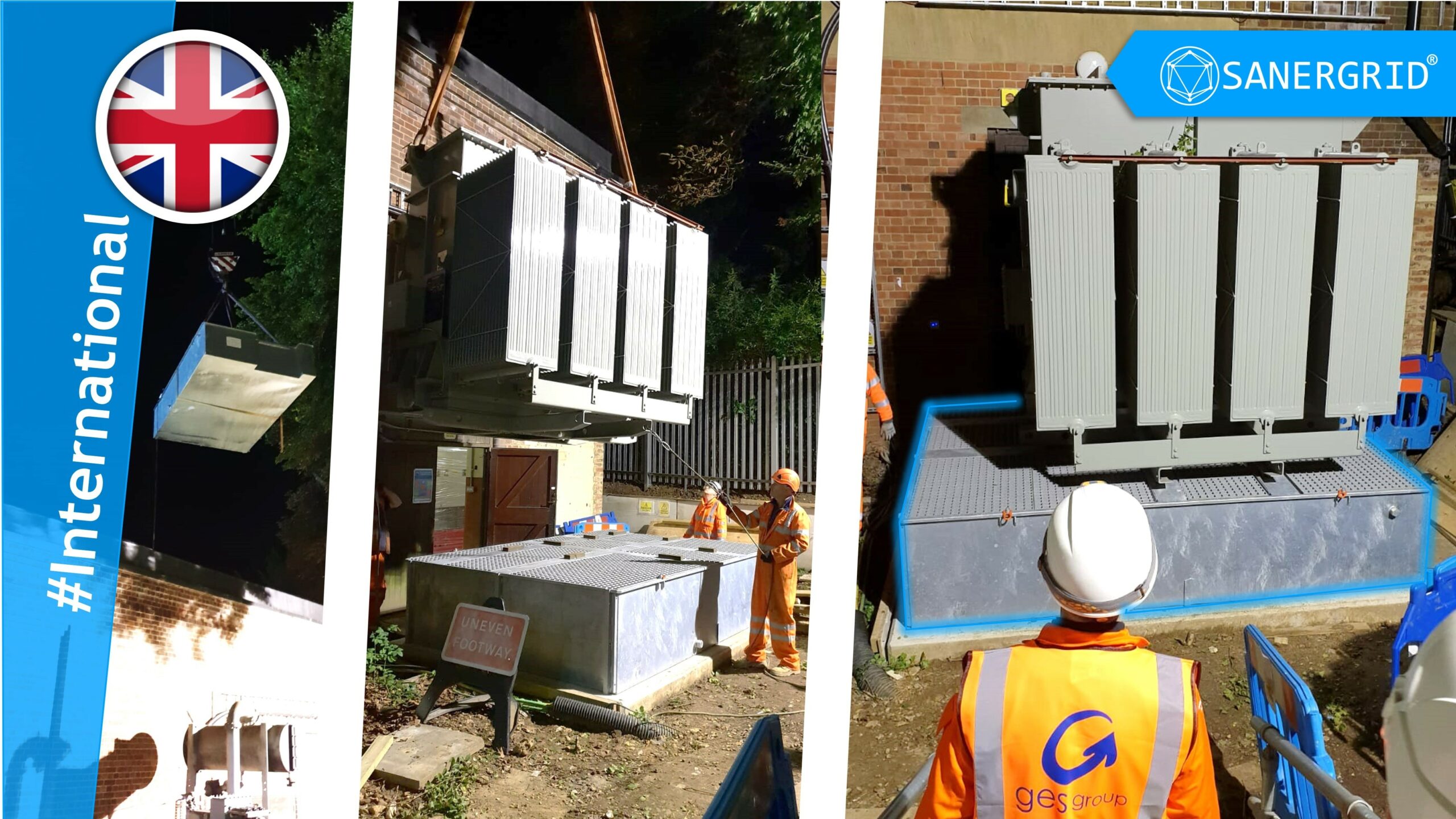 UK : delivery and installation of new oil containment system for electrical transformer