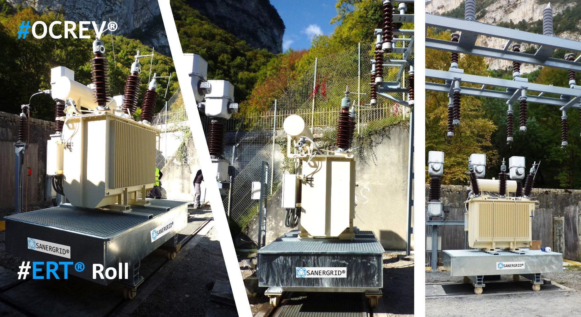 ERT-R Cubeto contra incendios SANERGRID para facilitar las operaciones de instalación y mantenimiento de los transformadores eléctricos.