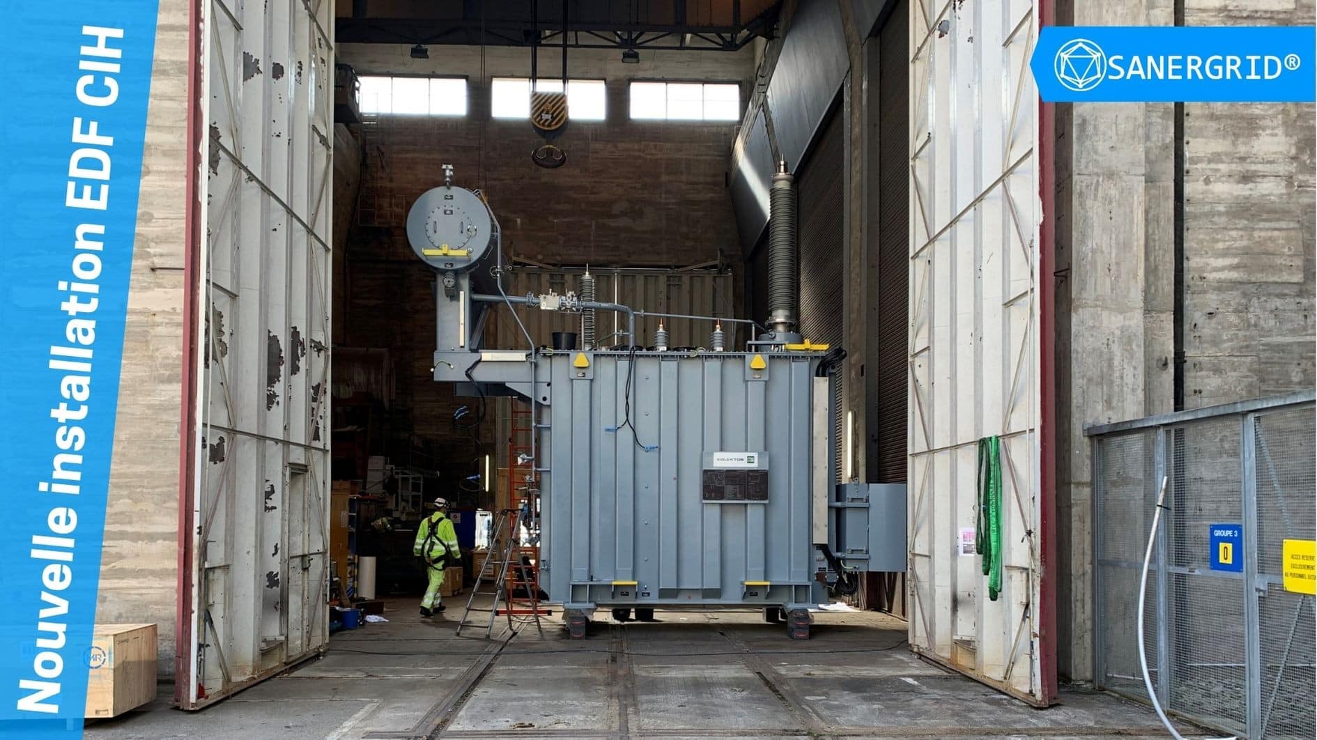 Supervision SONEC avec la gestion de l’ancien transformateur jusqu’à sa zone de stockage longue durée barrage EDF CIH