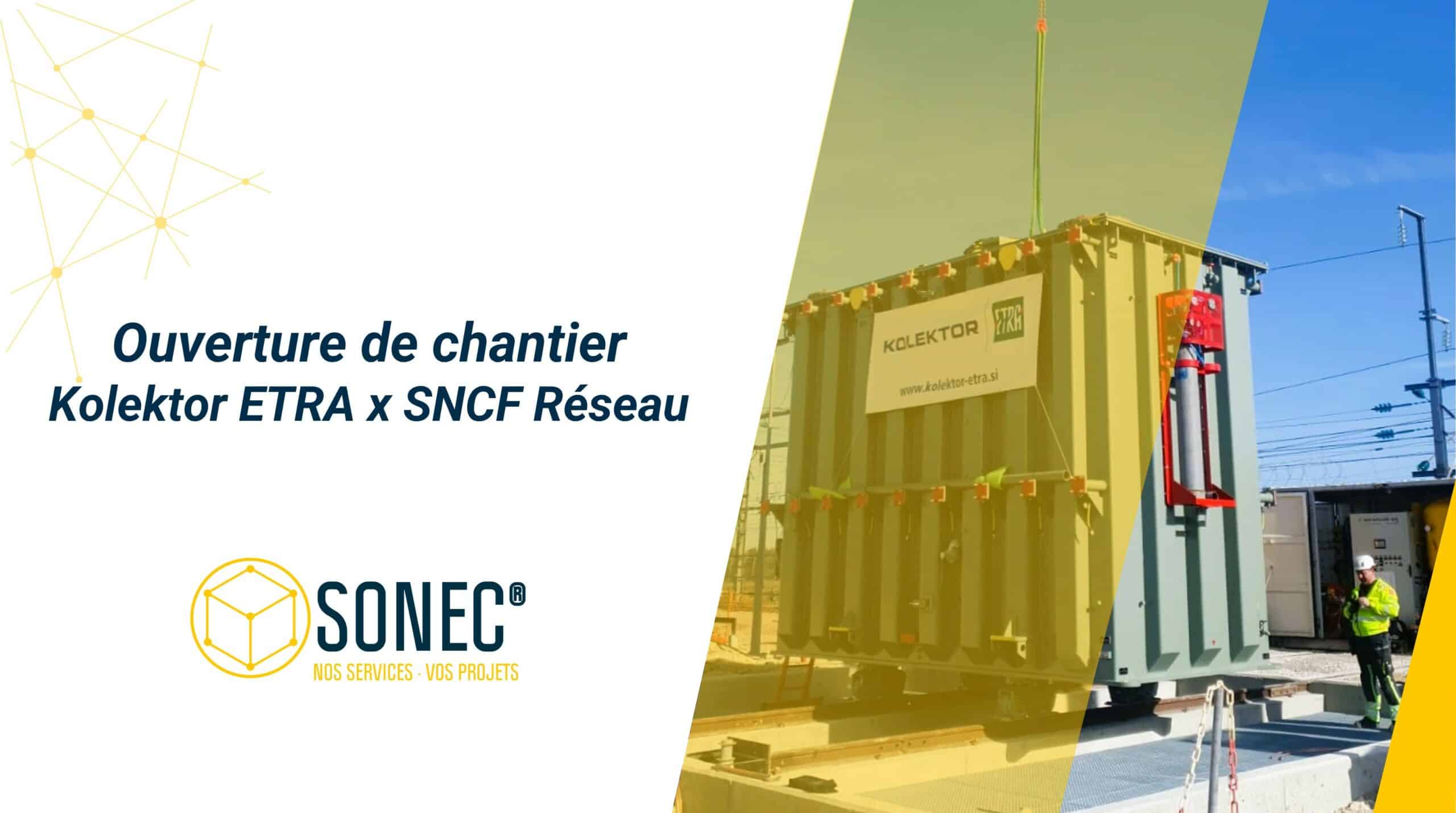 Réception d’un transformateur de puissance Kolektor ETRA pour un chantier SONEC pour la SNCF