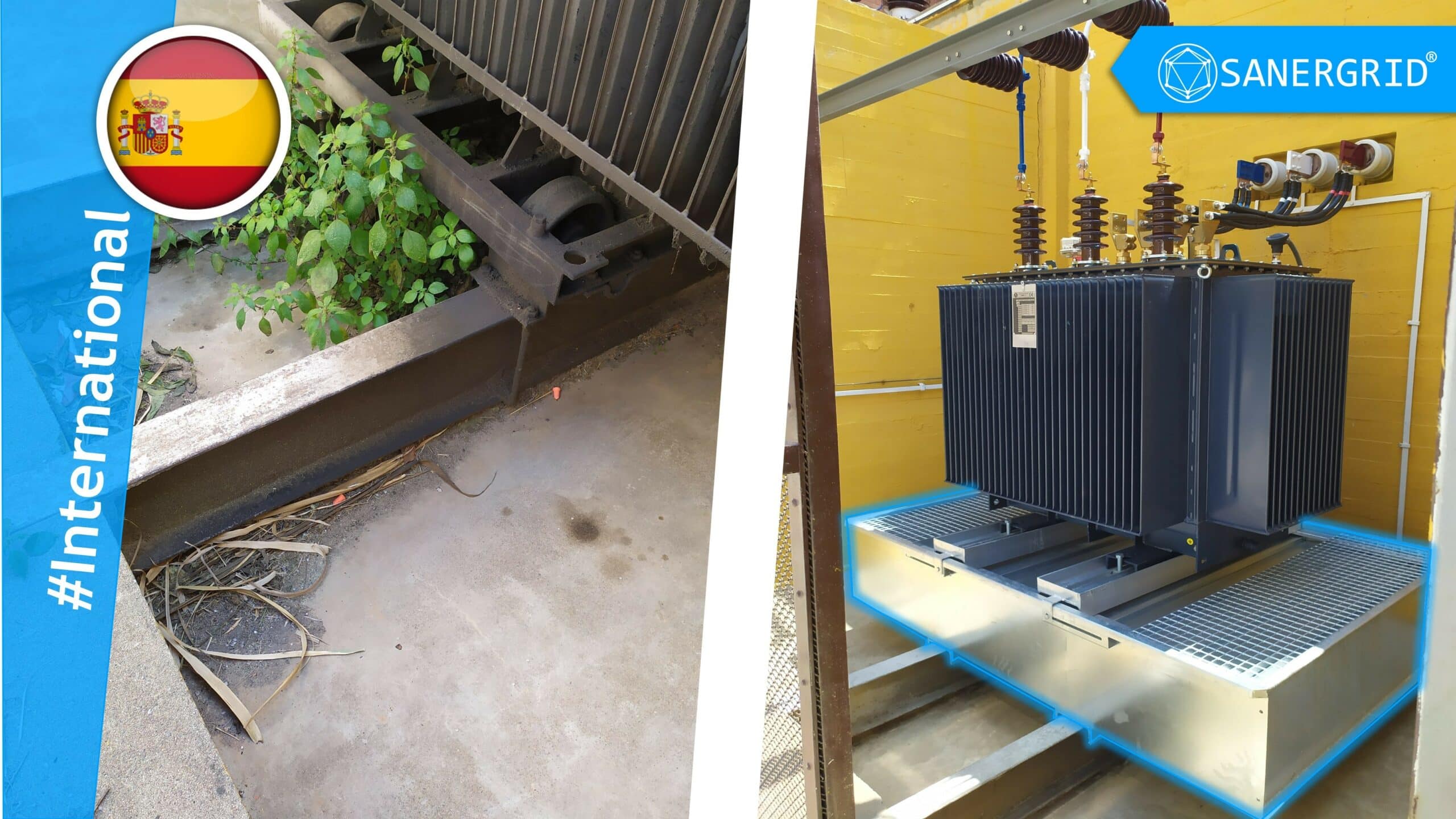Renovation of a transformer substation with Dishelec 65 and a custom-made ERT fire-resistant retention tank.