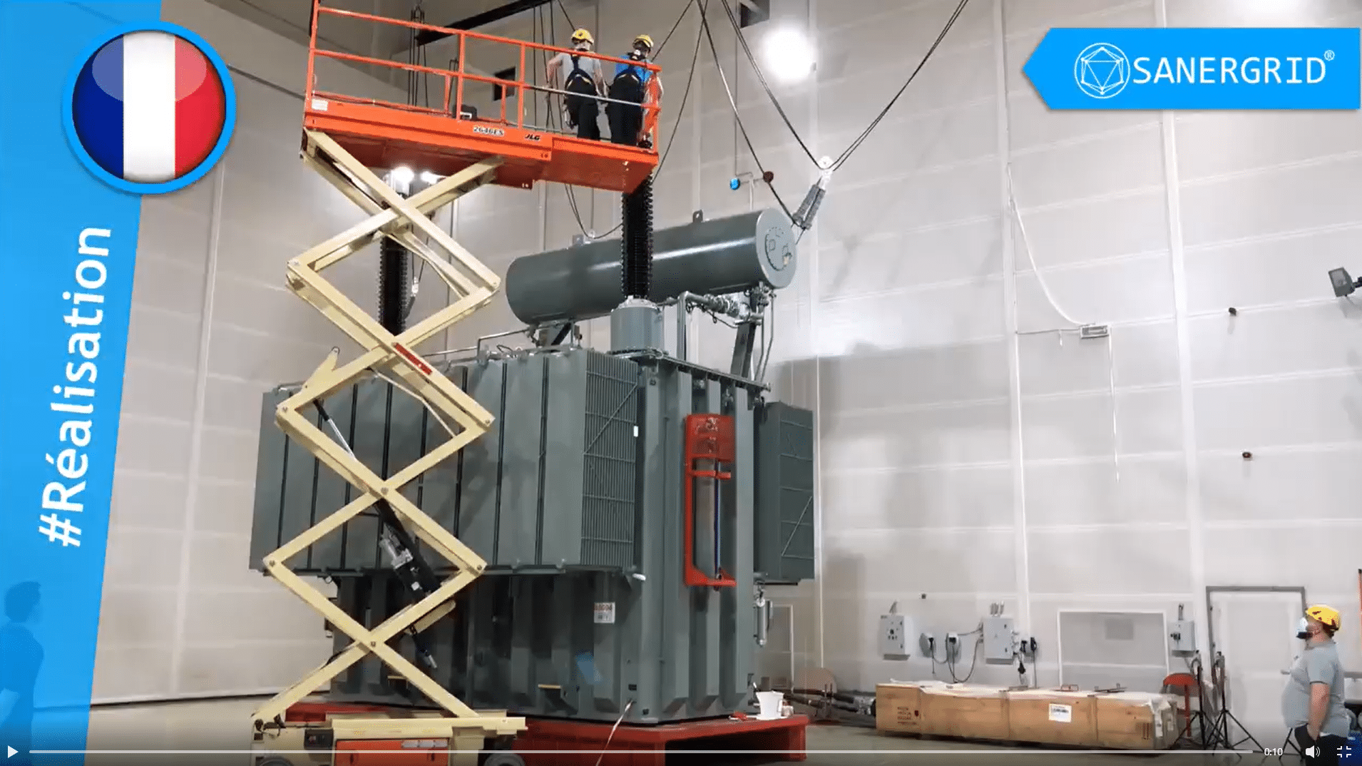 SONEC SANERGRID factory takes delivery of a Kolektor ETRA rail traction oil-filled electrical transformer