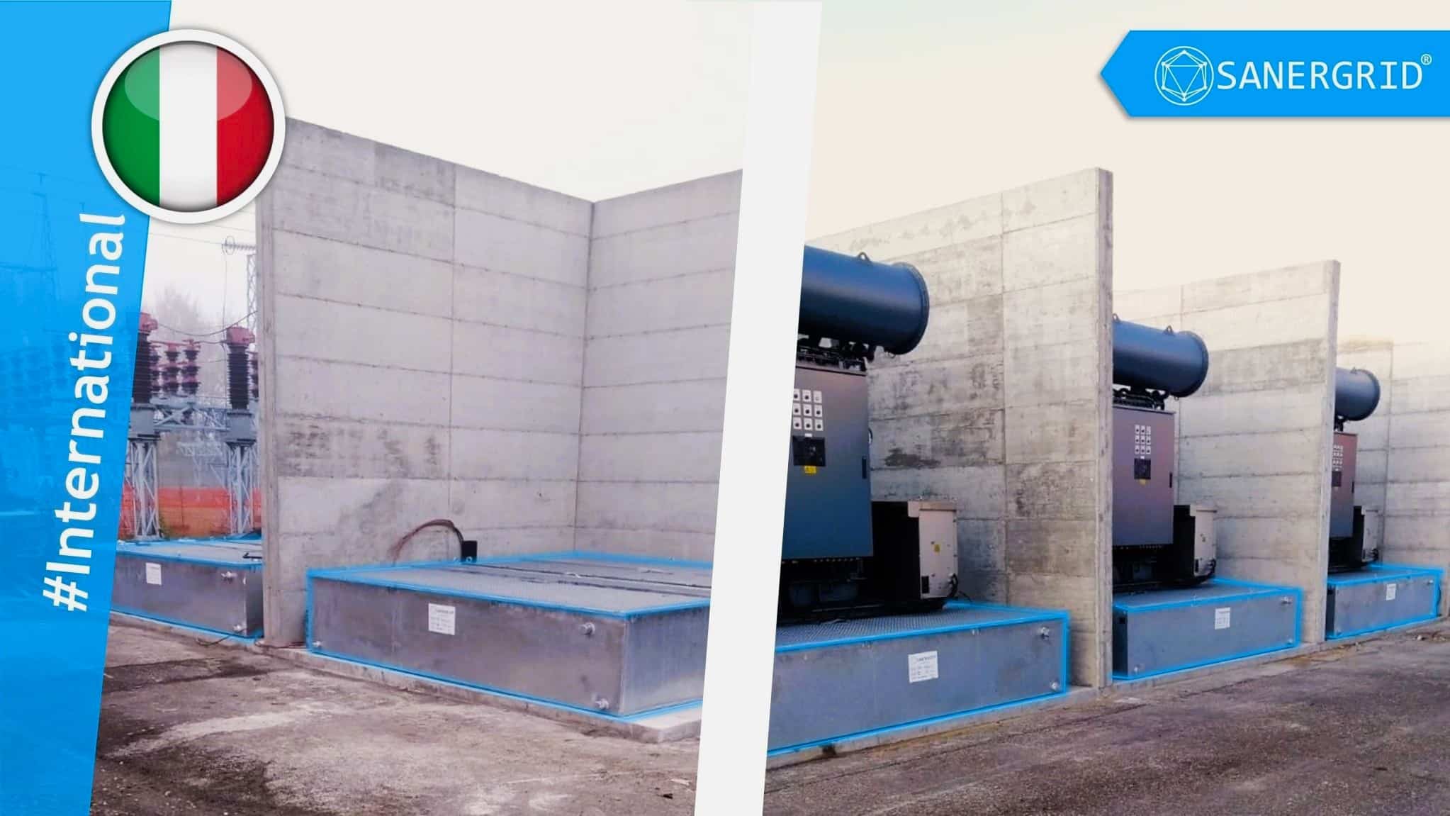Italia: consegna di vasche tagliafuoco per trasformatori ERT con filtri per acqua di idrocarburi PETRO PIT