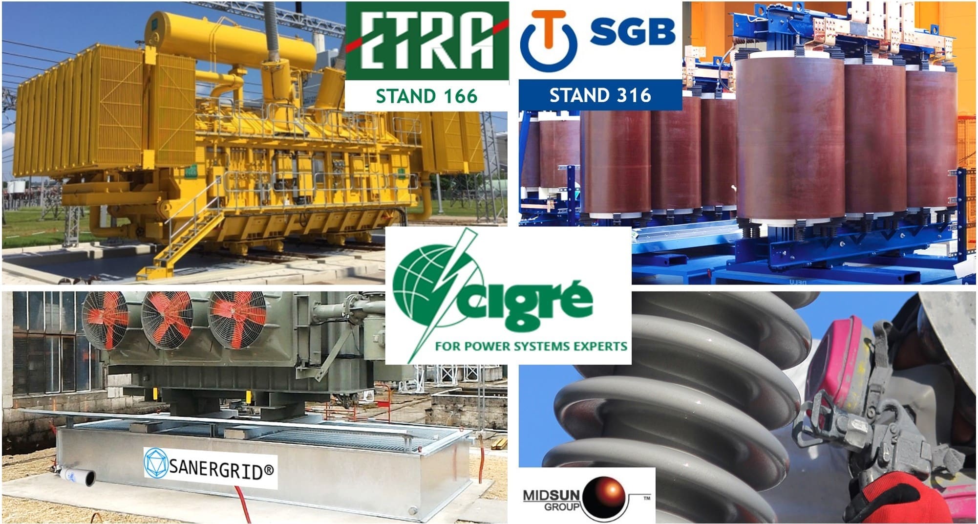 SANERGRID exhibits at CIGRE from 26 to 31 August with KOLEKTOR ETRA and SGB dry type