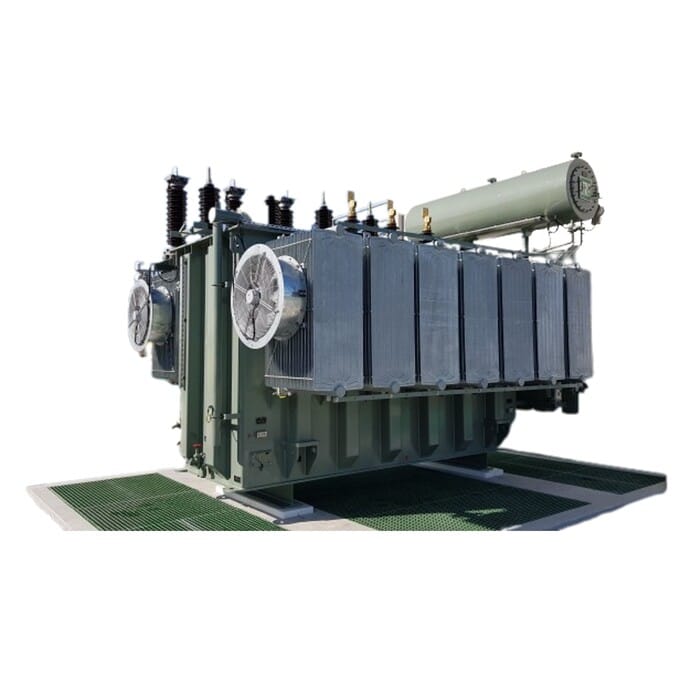 Gama de transformadores de potencia de aceite mineral de 10 a 500 MVA y hasta 420 kVA, para subestaciones eléctricas.