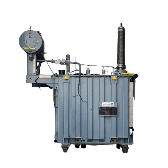 Range of mineral oil power transformers from 10 to 500 MVA and up to 420 kVA, for hydroelectric power stations
