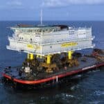 Gama de transformadores de potencia de 160MVA y 225 kV rellenos de aceite mineral para plataformas eólicas marinas