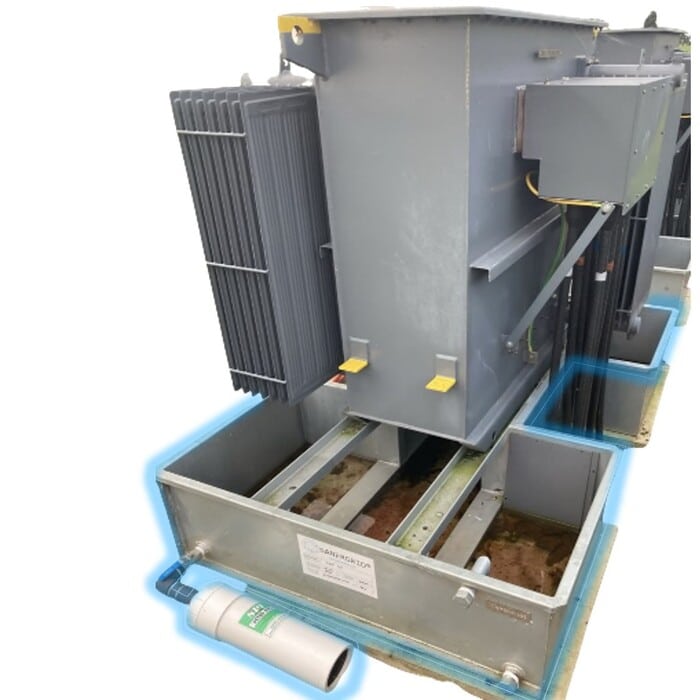 SPI range hydrocarbon filtration PIT PIPE PLUG STORM BARRIER SKID PUMP for electric transformer retention tanks
