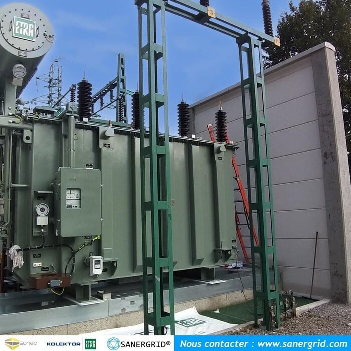 Mounting of air coolers and bushings Kolektor ETRA power transformer