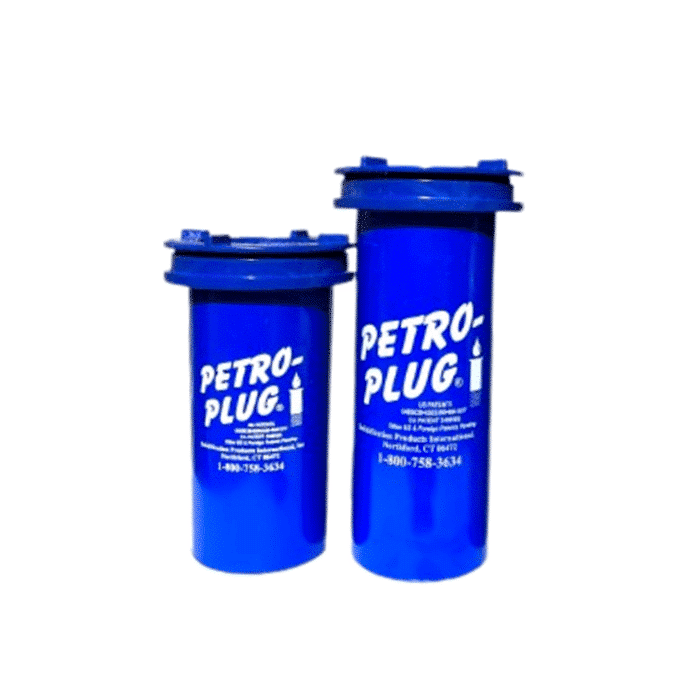 Cartuchos filtrantes PETRO PLUG PP408 y PP410 para aguas de drenaje de cubetos de retención contaminados con aceites dieléctricos, de conformidad con la Ley de Aguas.