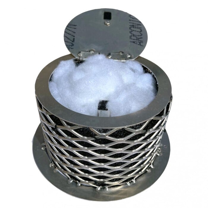 Cage de préfiltration P-PLUG THPP pour éviter l’encrassement des cartouches de filtration gamme SPI PETRO PLUG, loi sur l’eau