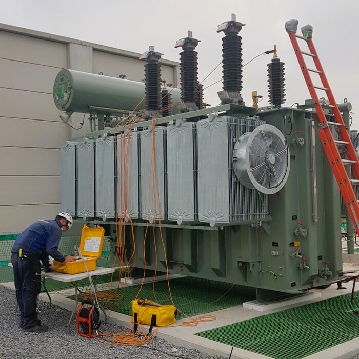 installation of the Kolektor ETRA transformer and commissioning tests carried out by SONEC