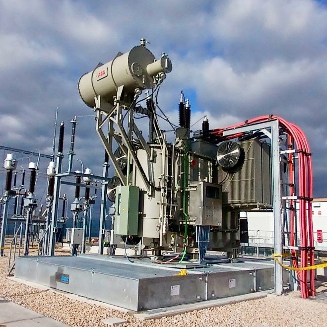 Modulo avec Couverture LHD Sanergrid sur transformateur de puissance