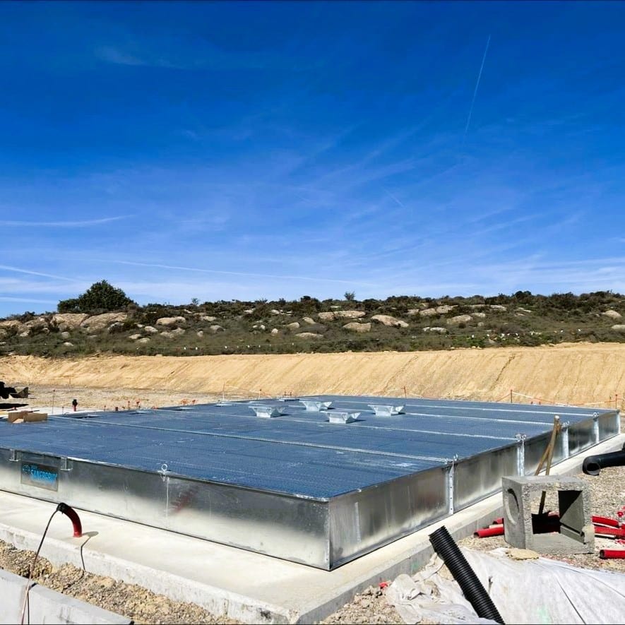 Bac pour transformateur TRT MODULO3 avec caillebotis coupe feu EXTICOV LHD