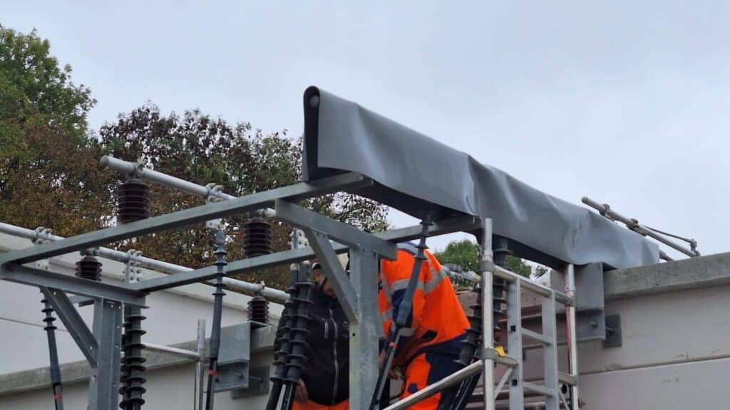 Specific features of MIDSUN reinforced silicone protection plates, custom-cut to fit ENEDIS equipment