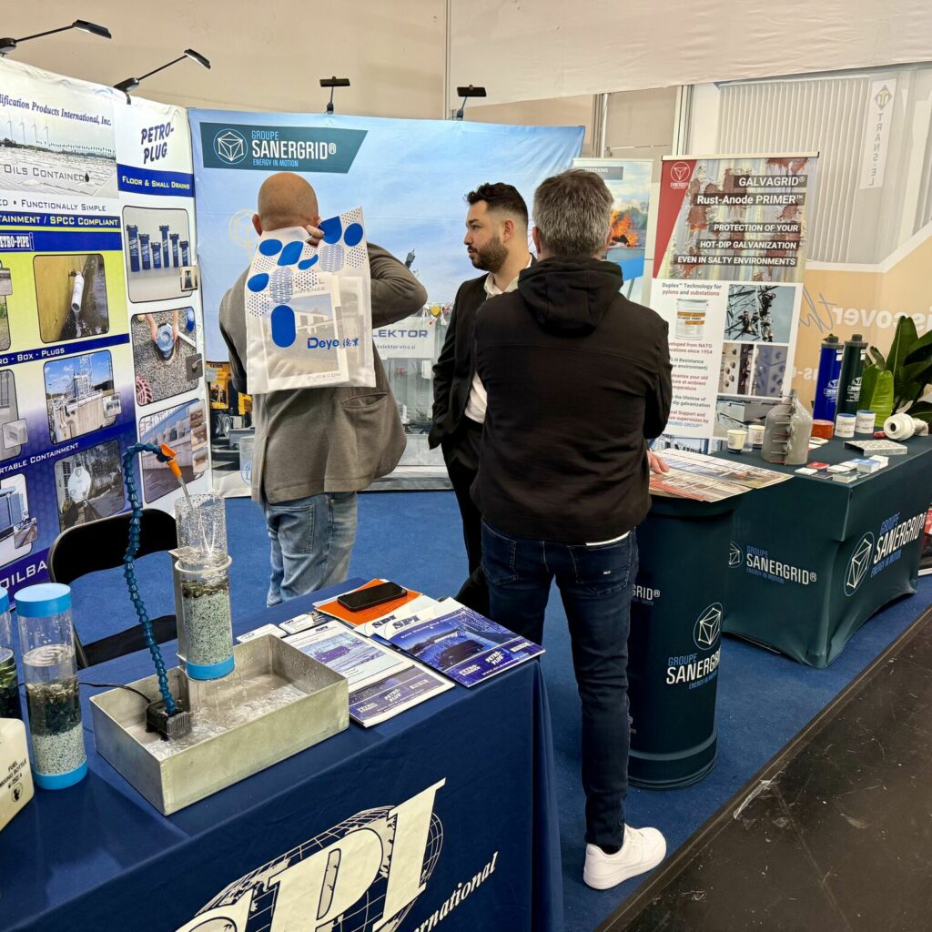 Stand de SPI y el grupo Sanergrid en la feria de la transición energética Múnich 2025