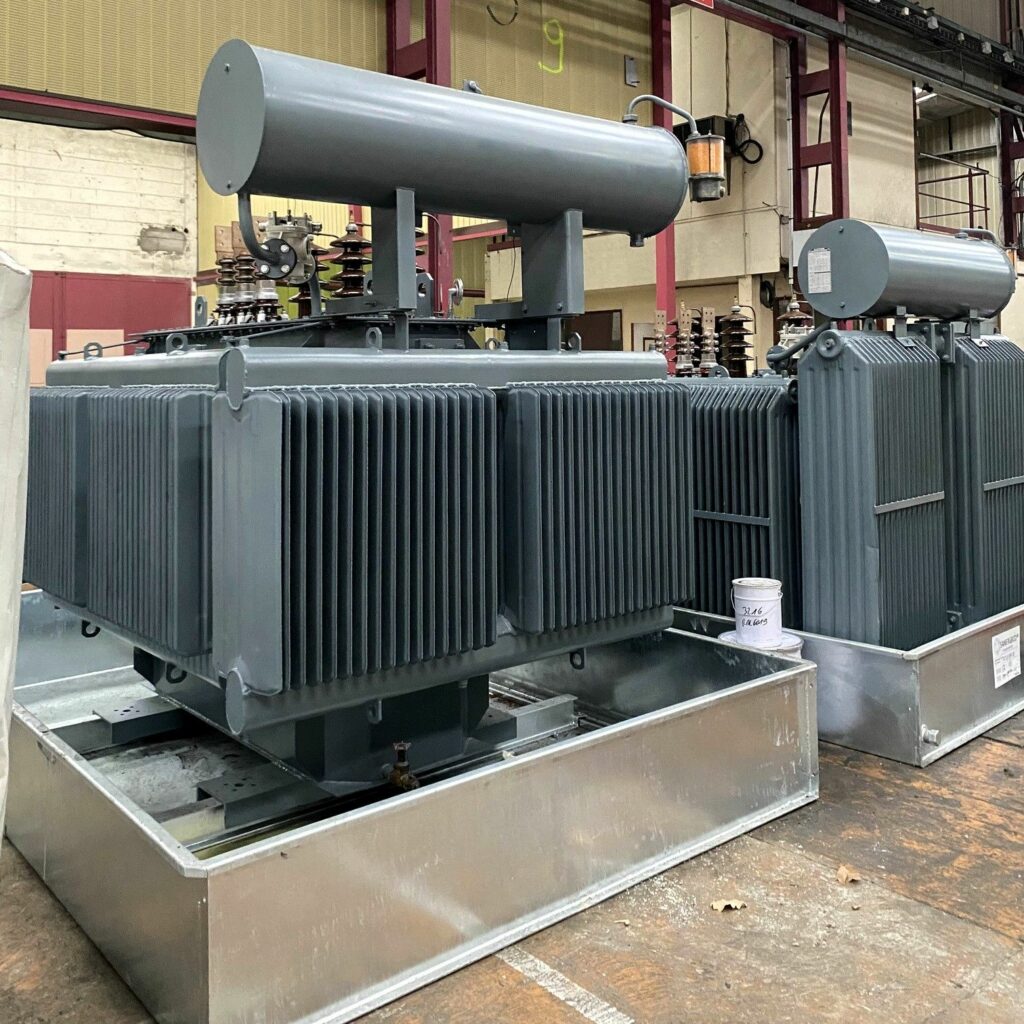 Tanque de retención de transformador TRT Sanergrid con vigas en el fondo del tanque