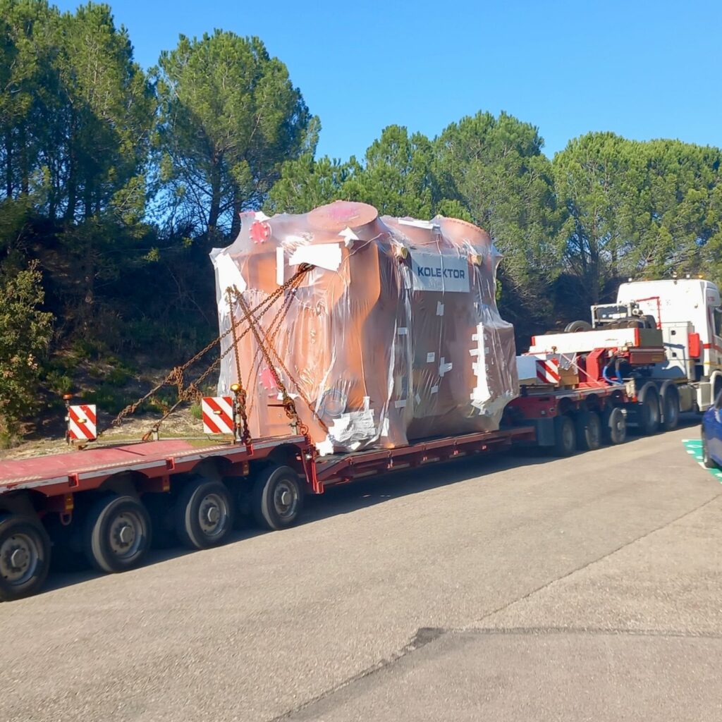 fin de transport d'un transformateur de puisssnace pour installation sous supervision sonec kesf